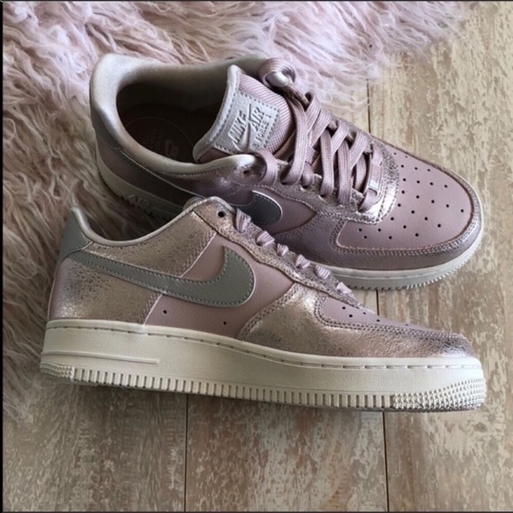 nike air force metallic pink